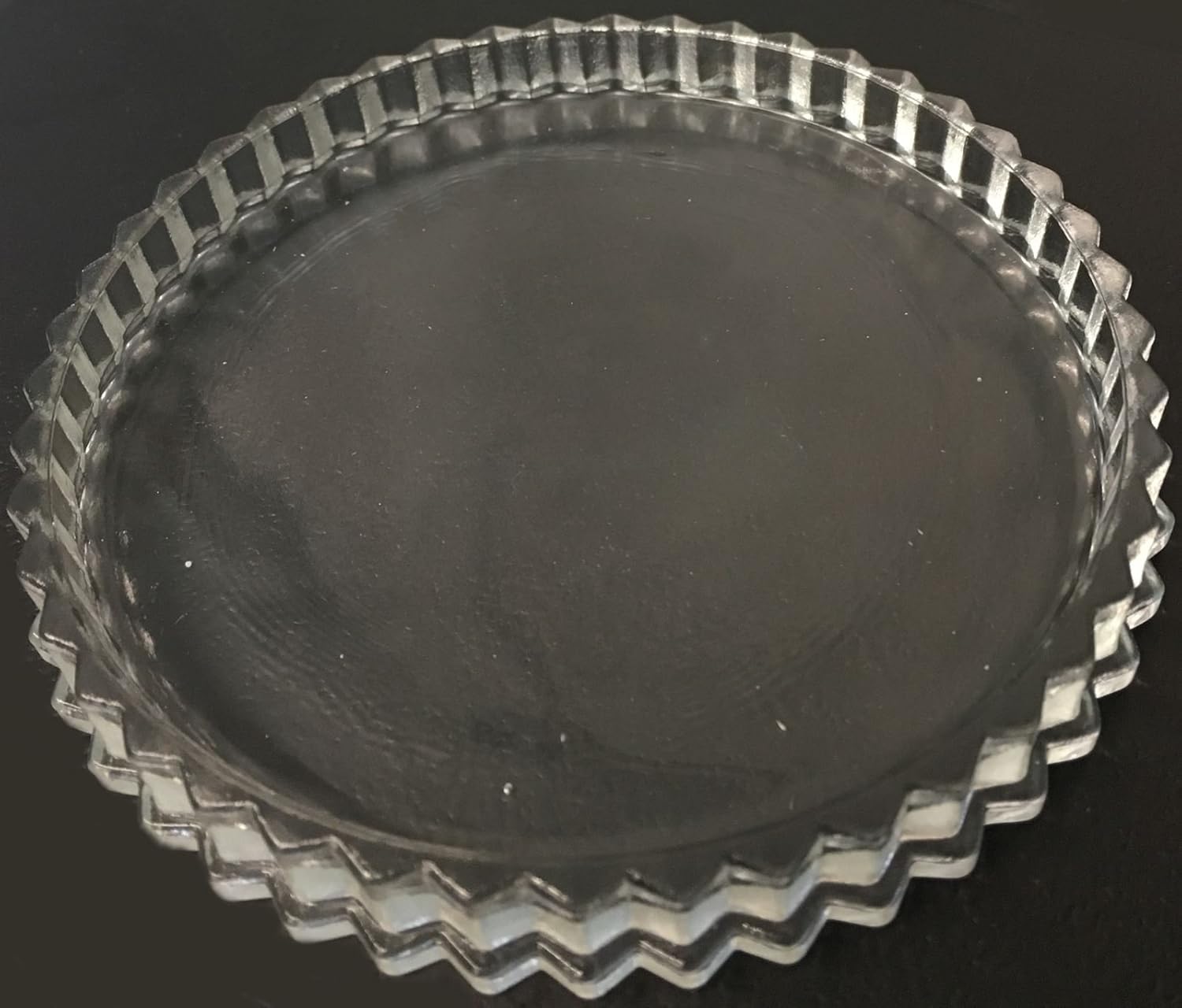 12cm Round Clear Glass Pillar Candle Holder Plate Plant Pot Dish Stand