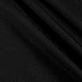 58" Polyester Poplin Black, Fabric by the Yard