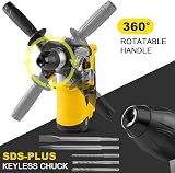 Enventor 1500W Hammer Drill SDS-Plus 360° Handle Concrete Masonry Wood view 5