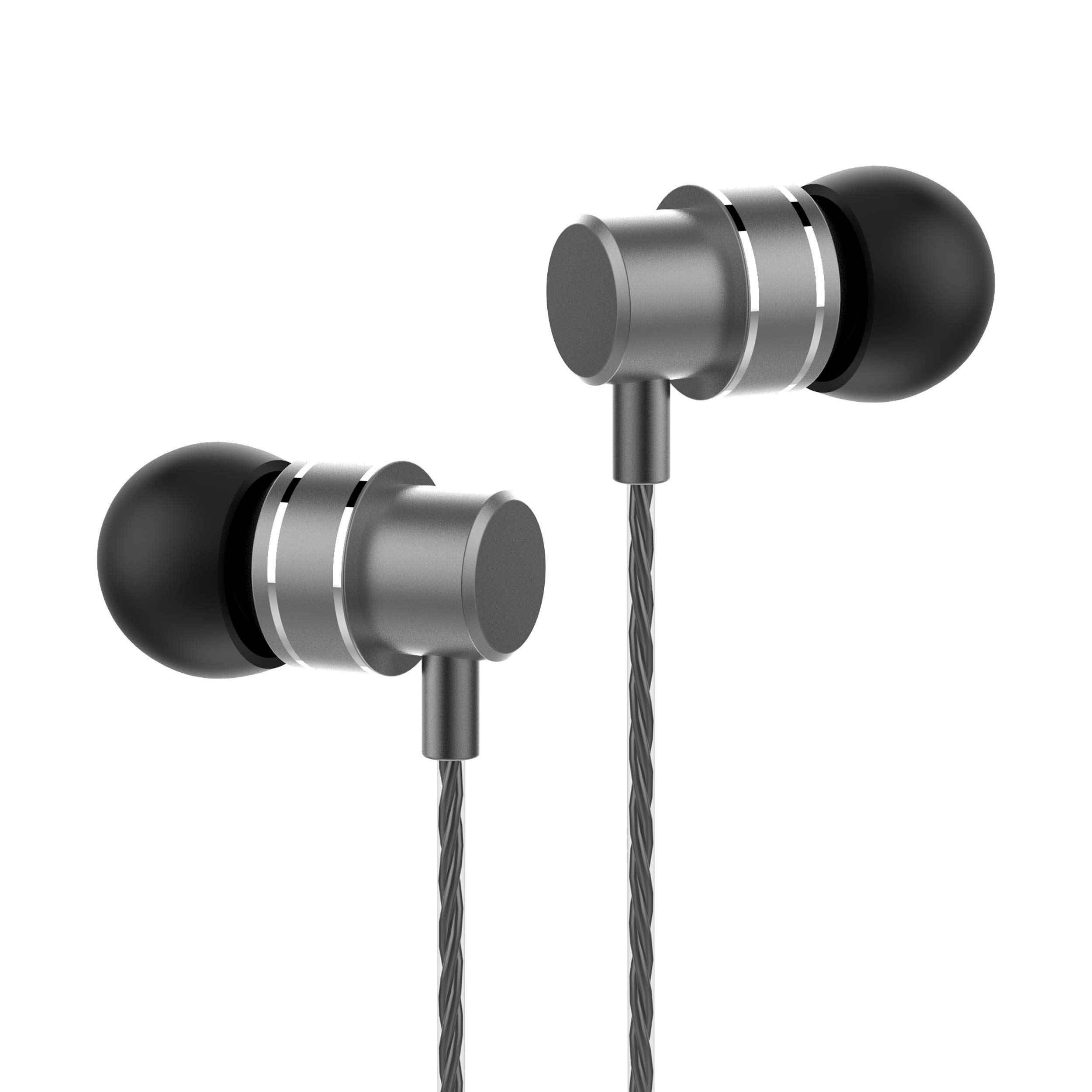 Lenovo HF118 Black Metal In-Ear Stereo Earphones with Wire and Microphone