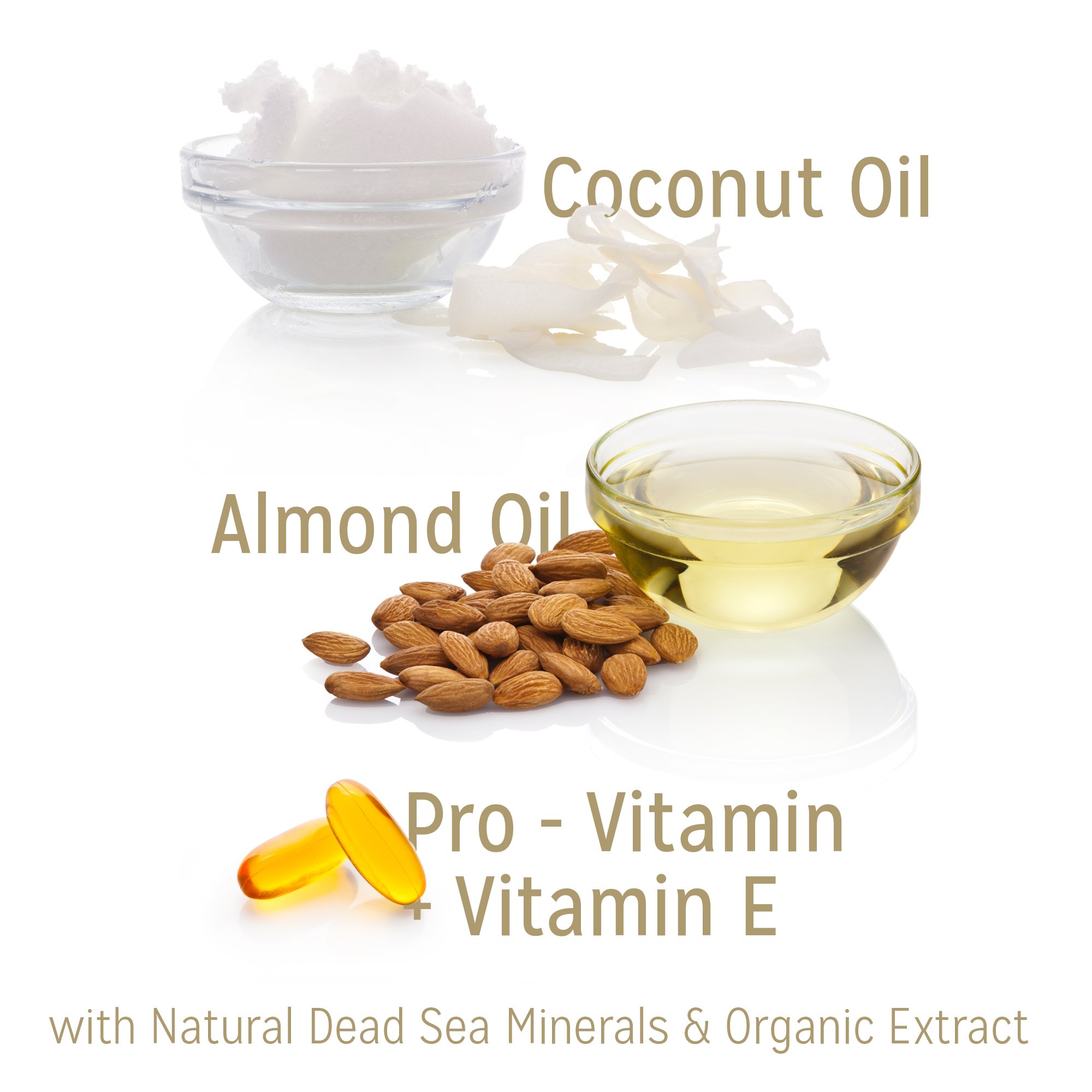 Calily Life Organic Coconut Oil Hair Mask with Natural Dead Sea Minerals, 17 Oz.–Promotes Healing and Natural Hair Growth - Enriches and Repairs Damaged Hair, Hydrates, Softens, Shines & Strengthens