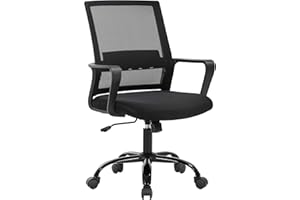 BESTOFFICE Home Office Chair Ergonomic Desk Chair Swivel Rolling Computer Chair Executive Lumbar Support Task Mesh Chair Adjustable Stool for Women Men (Black)