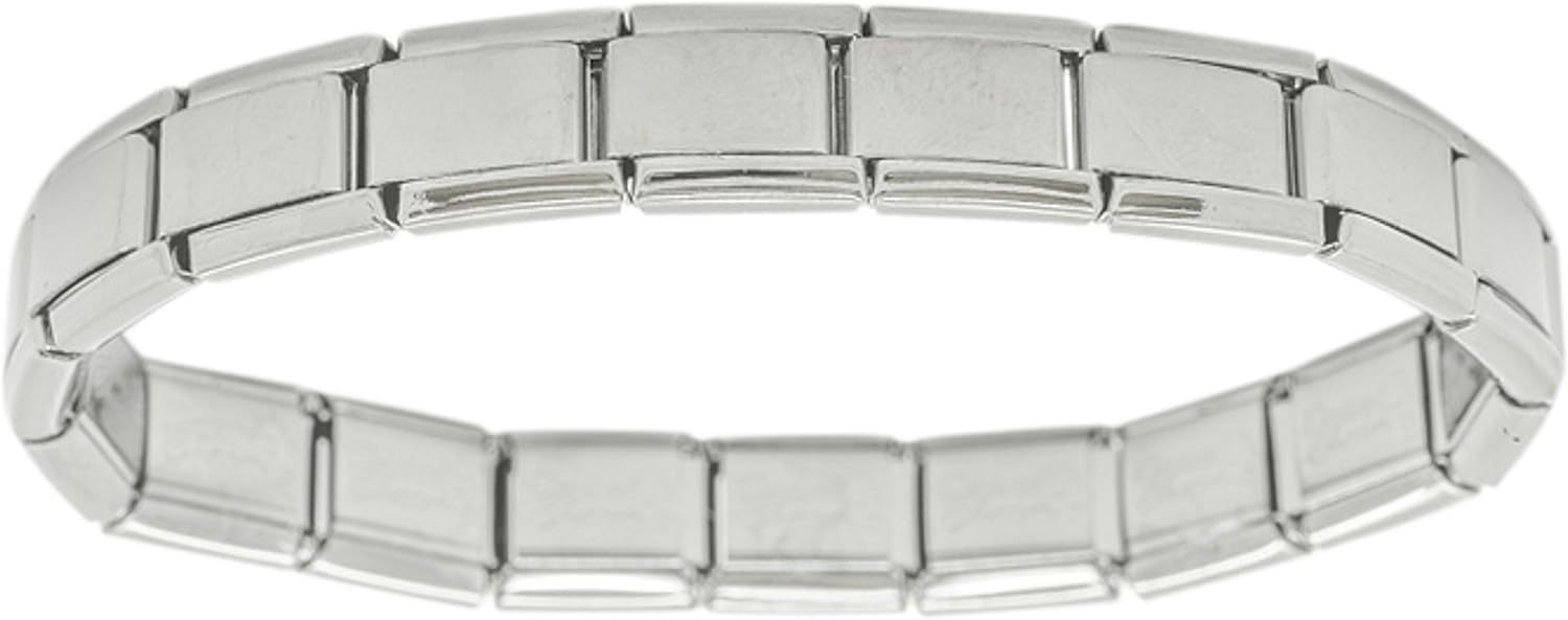 18 Link Shiny Classic Size Italian Charm Stainless Steel Starter