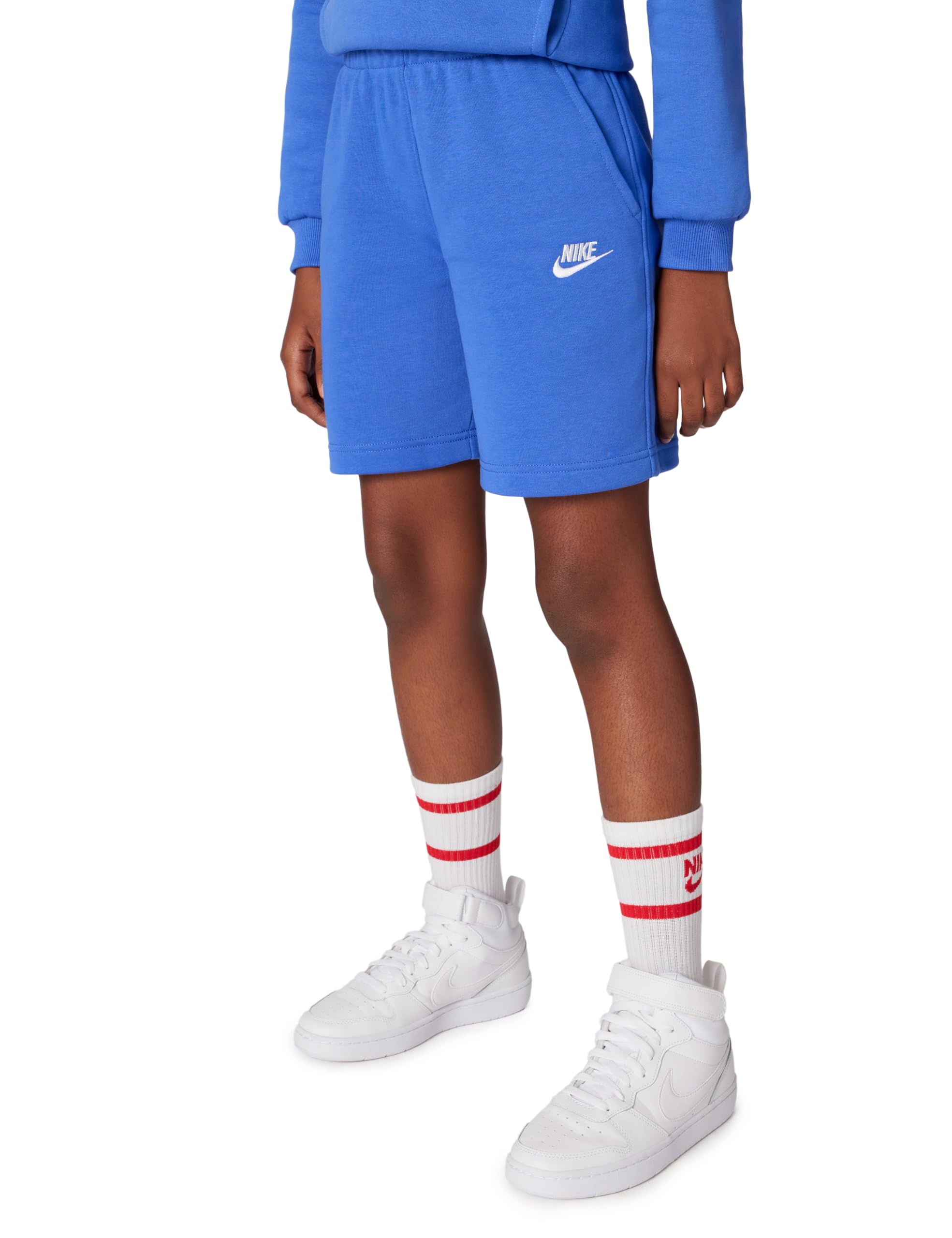 Photo 1 of Nike Kids' Big Sportswear Club, Comet Blue/White