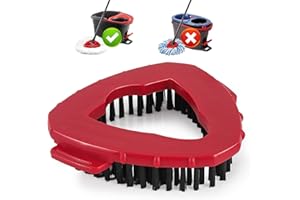 Spin Mop Scrub Brush Head, Butly Shower Scrubber Mops Replace Head for O-Cedar EasyWring 1 Tank System Triangle Stiff Bristle