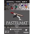 Clairefontaine Pastelmat Glued Pad - Palette No. 6 - (12 x 15 3/4 Inches) 30 x 40 cm - 360g - 12 Sheets - Charcoal Grey