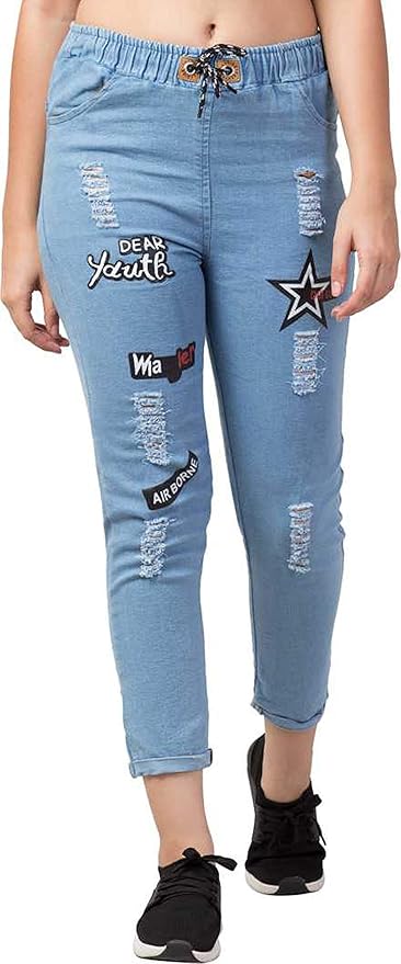 ripped cuffed offset printing jeans amazon