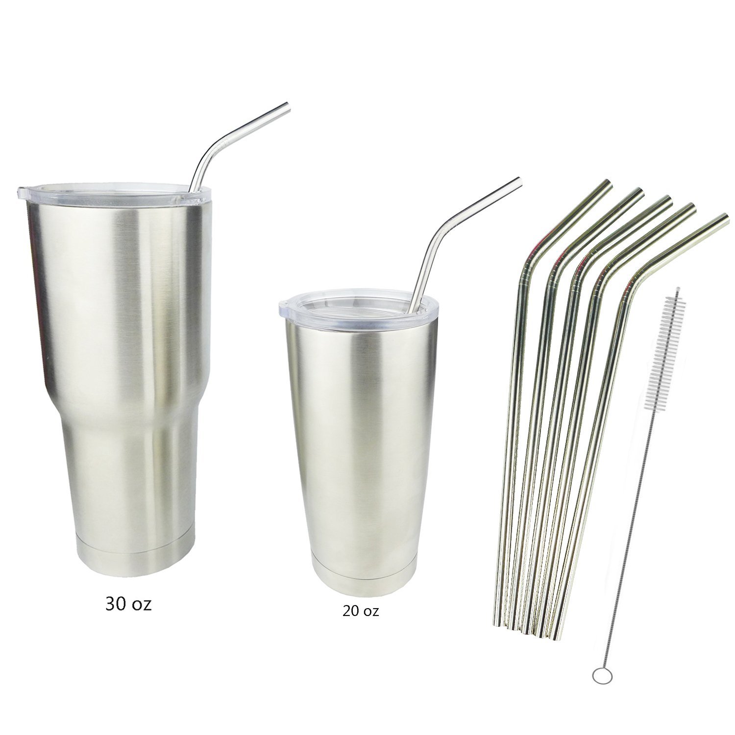 5 Extra Long 18/8 Stainless Steel Drinking Straws Amazon Lightning