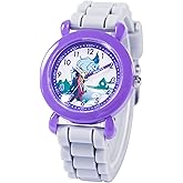 Disney Raya and The Last Dragon Watch for Kids 3–7 with Magical Character Dial – Great Gift for Young Fans – Easy-Read Face, Purple Bezel, and White Silicone Strap – Buy and GET 1 Free Mystery Watch