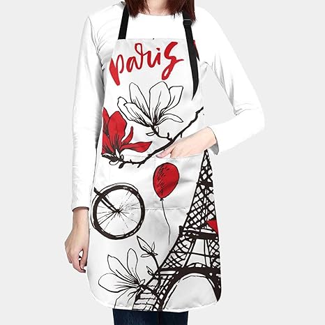 Amazon エプロン 女性用 メンズ おしゃれ エッフェル塔 花 男女兼用 撥水 防汚 保育士 幼稚園 子供 北欧 韓国 割烹着 耐油性 首かけ H型 ポケット付き シンプル 便利 キャラクター かわいい プリント Bolaco エプロン オンライン通販