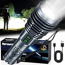 Super Bright LED Flashlight, 6000 High Lumens Rechargeable