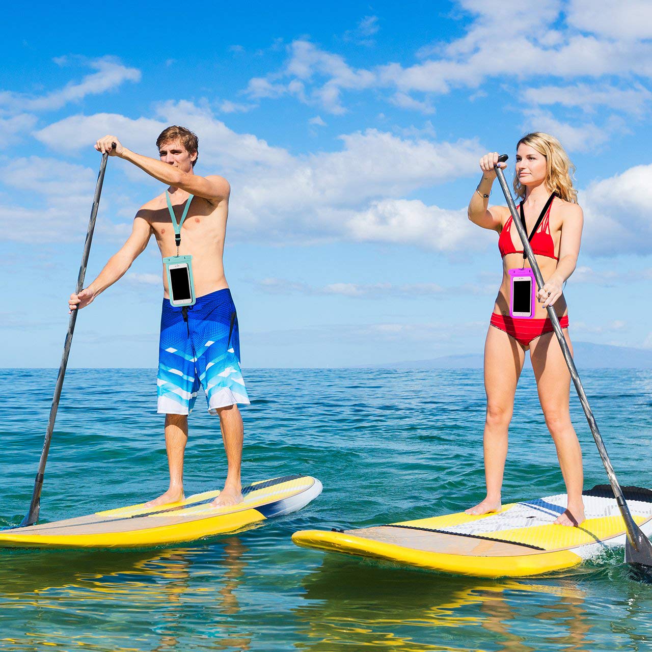 GLBSUNION Universal Waterproof Case, IPX8 Water Proof Phone Pouch Dry Bag Compatible for iPhone Xs Max/XR/X/8/8P/7/7P Galaxy up to 6.5\