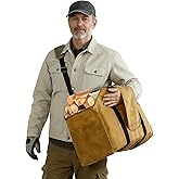 NFAMRZCAR Extra Large Firewood Carrier Ergonomic Wood Carrier for Firewood Heavy Duty Wax Canvas Firewood Bag,Firewood Carriers with Handles for Wood Stove Accessories Outdoor Camping