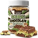 Dubai Chocolate Spread &ndash; 6.3 oz Jar with Pistachio, Kataifi &amp; Gourmet Dubai Chocolate Filling for Pancakes, Breakfast, Snacks, and Desserts
