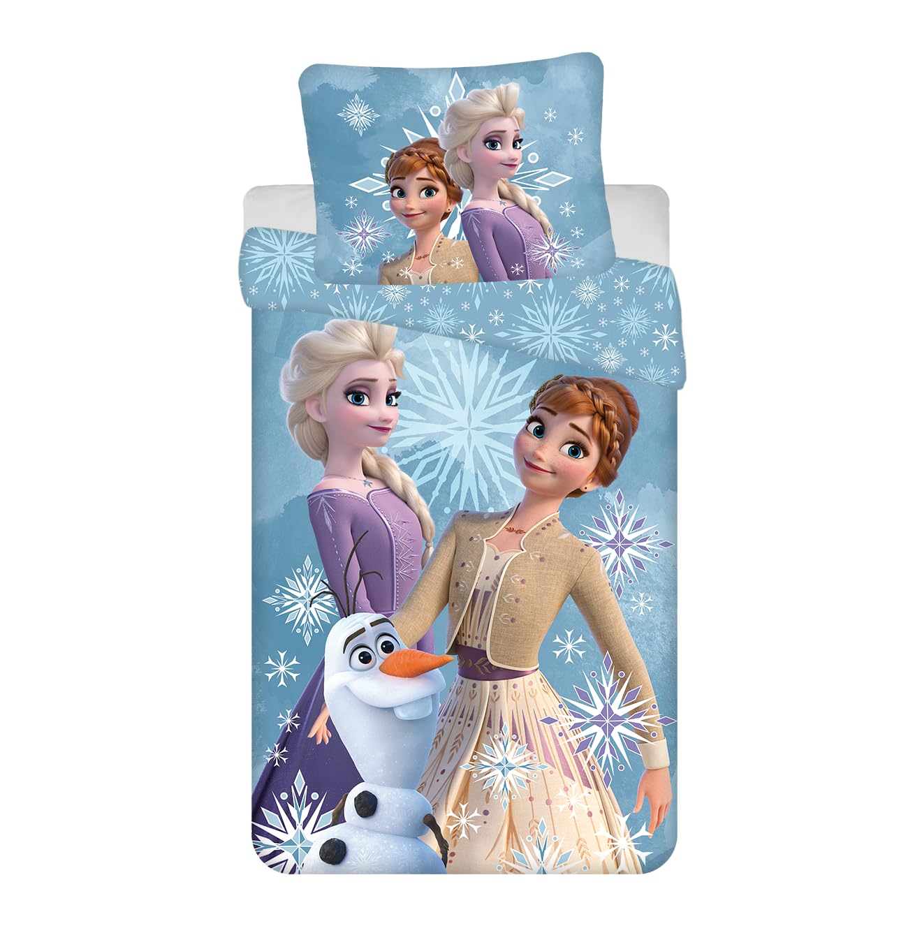 Disney Frozen Anna Elsa Snow Pillow Duvet 135/140 x 200 cm