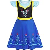 AmzBarley Girls Nightgowns Princess Pajamas for Toddler Kids Sleepwear Nightdress Little Girls Nightie Dress