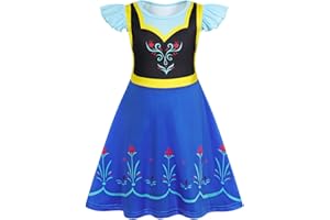 Jurebecia Girls Nightgowns Princess Pajamas Nightdress for Toddler Kids Sleepwear Flutter Sleeves Night Dress