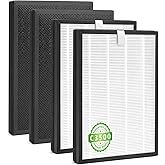 C3500 Replacement Filter Compatible with LUFTRUM C3500 Air Purifier,3-Stage High-Efficiency Filter +Activated Carbon Filtration (4 PACK)