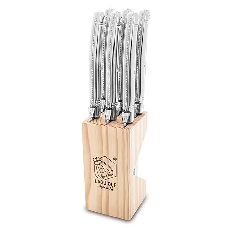 Laguiole Style de Vie Steakmesser Premium Line, 1,8mm Dicke, 6-teilig, Edelstahl