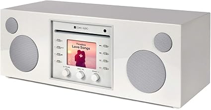 Amazon Com Como Audio Musica Wireless Music System With Cd Player Internet Radio Spotify Connect Wi Fi Fm Bluetooth And One Touch Streaming Piano White Home Audio Theater