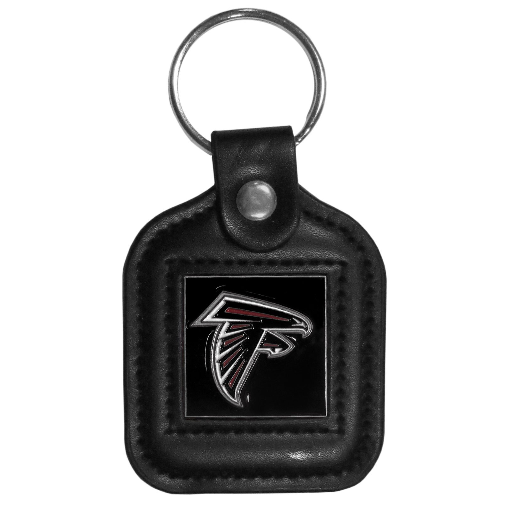 Siskiyou NFL Sports Fan Shop Atlanta Falcons Square Leather Key Chain One Size Black