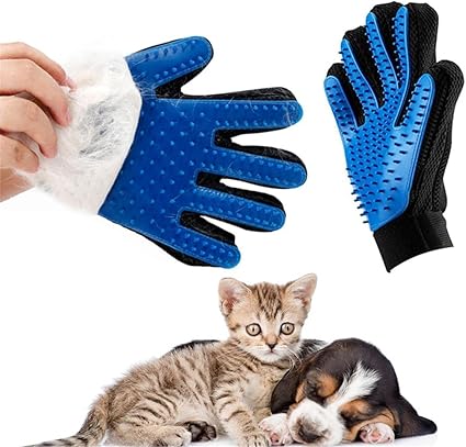 2 Stück Tierhaarentfernungshandschuh - Doppelseitig Für Katzen & Hunde | Entfernt Haare Von Sofa & Teppich