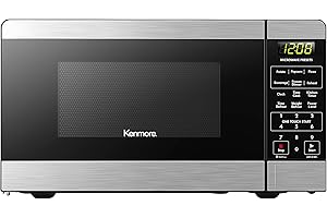 Kenmore KMCMWP11S2-10 Countertop Microwave 6 Auto-Preset Menus, Child Lock, Defrost & Express Cooking Features, 1.1 Cu Ft, St