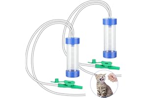 Eaasty 2 Pcs Mucus Trap for Puppies Suction Catheter Suction Device with Mucus Trap for Extracting Liquid or Mucous from Animal's Nose and Mouth for Small Animal, 25 Ml, 12 FR