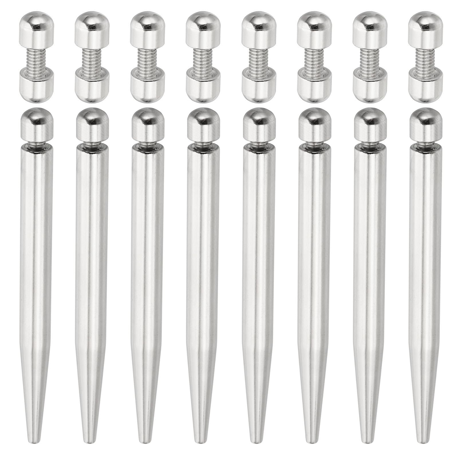 PATIKIL 2/7 x 2.8 inch Sign Standoff Screws, 4 Set Stainless Steel Wall Standoff Mounting Hardware Advertising Glass Nail for Hanging Acrylic Picture Frame Acrylic Panel, Silver