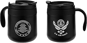 FAYERXL Engraved U.S.Air Force Coffee Mugs with Handles,United States Air Force Prayer Veterans Day Gift Military Wine Cup (US Air Force)