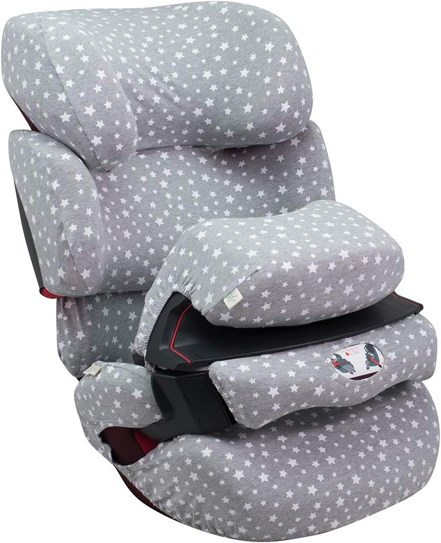 JYOKO KIDS Baby Car Seat Cover Liner Made Cotton Compatible with Cybex Pallas Fix- 2 Fix (White Star) - Image 5