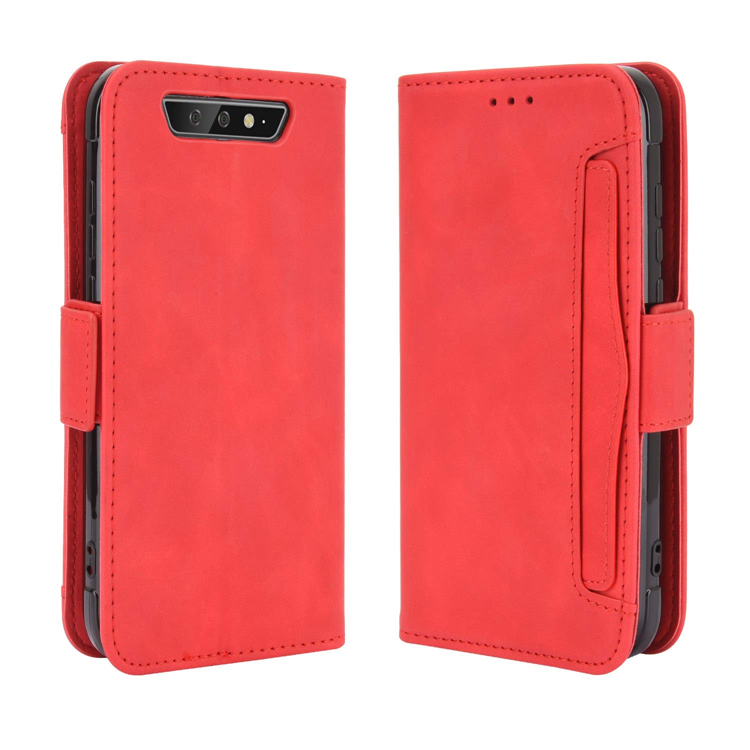 Wallet Case for Blackview BV5500, Retro Style Wallet Magnetic Cover with Credit Card Slots and Flip Stand, Leather Phone Case Compatible with Blackview BV5500,5500 Pro,5500 Plus, Red โ image 1