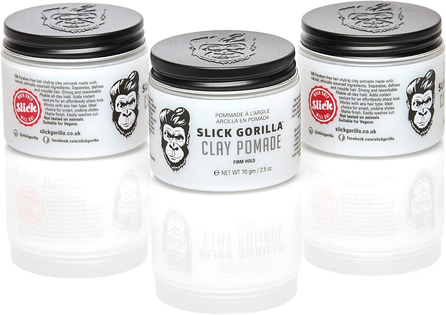 Slick Gorilla Clay Pomade for Men, Mehrfarbig, 70 g (Pack of 1) - Image 4