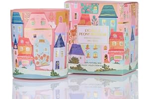 M&SENSE Lychee Peony Scented Candles for Women 10.2 oz 60 Hours Long Burning Cute Candles Housewarming Gifts for Stress Relief, Meditation, Calm, Yoga