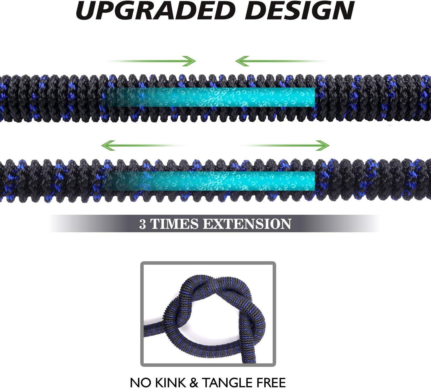AOFAN New Version 50ft Garden Hose Expandable Flexible Water Hose with Triple Latex Core, 3/4" Solid Brass Fittings & Extra Strength Outer Fabric for Garden Watering, Pet Showering & Car Washing: Home Improvement