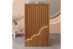 LUUTTDM Reception Room Tables,Reception Desk Counter Table,Retail Counter Reception Desk with Drawer Storage,Cashier Front Desk Open,Simple Cashier Cabinet,Reception Counter for Clothing Salon Shop Hotel