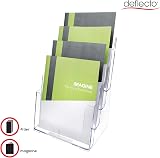 Deflecto 2 Pack A4 Portrait 4 Tier 4 Pocket Portfolio Multi-Pocket Display view 6