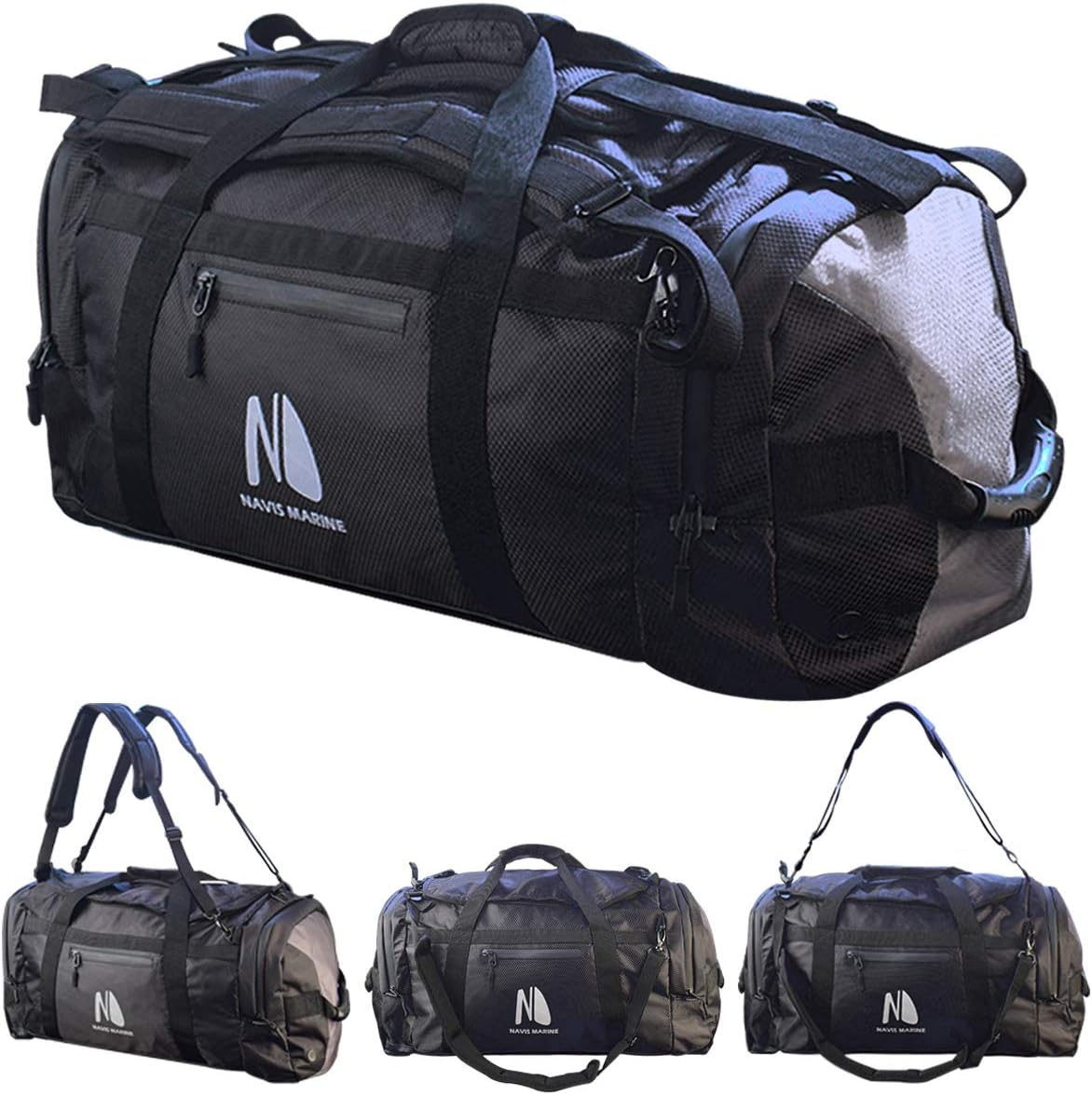 NAVIS MARINEWaterproof Sailing Duffel Bag – Watersports Dry Backpack for Boating & Fishing 50L 65L
