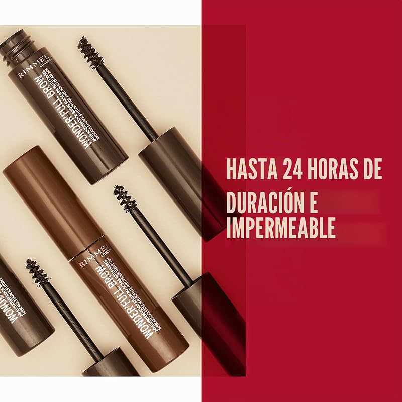 Rimmel Wonder'full 24Hr Brow Mascara 4.5ml, oscuro