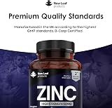 New Leaf Zinc 50mg High Strength Tablets with Copper, 120 Vegan Tablets view 5