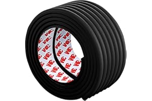 CUTE CUTE JUMP Baby Proofing Edge Guards 6.5ft Sharp Edge Protector for Baby, Baby Proof Corners and Edges with 3M Adhesive Glue Pre-Taped, for Table, Desk, Fireplace, Furniture(Black)