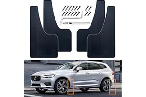 QUYDDC Standard Size Soft Rubber Mud Flaps Universal Wear Resistance Mudguards All Weather Wide Body, Fits for SUVs MPV (Not Fits to Full-Size SUVs) Exterior Accessories Black, Front & Rear, 4Pcs Set