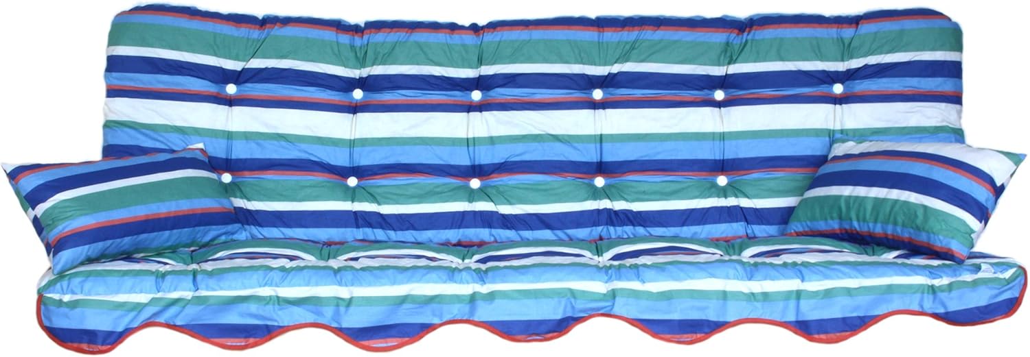 Adlatus-Kühnemuth Polsterauflage Gartenstuhlauflage Modell 720 Streifen (150x50 cm Hollywoodschaukelauflage)