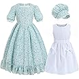 Nuoqi Pioneer Dresses for Girls Laura Ingalls Wilder Costume Colonial Girls Costume