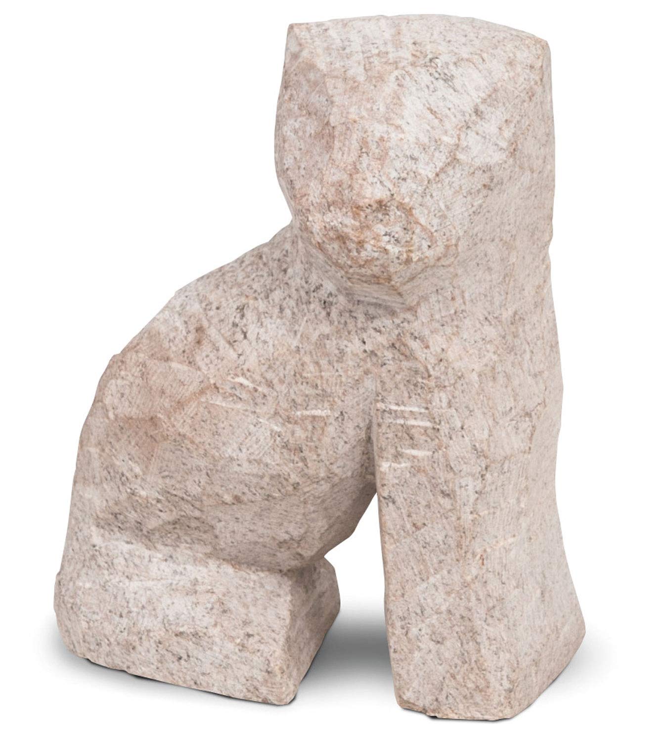 Honsell 79427 Soapstone Blank Cat Sitting, Prefabricated Soapstone Figure, Approx. 10 cm Tall, for Working with Rasp and File, Also Ideal for Children