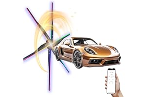 YSTEROKS 6-Blade 3D Hologram Fan 40in(100cm) HD LED Transparent Spinning Projector Display, Large Holographic 3D Projection for Commercial, Event Spaces, and Multi-Unit Connections