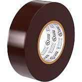OHLECTRIC Professional Grade Vinyl Electrical Tape, Brown, 1 Roll | 7 mil thick brown vinyl electrical tape, 3/4 in x 60 ft, flame resistant, heat and weather resistant.