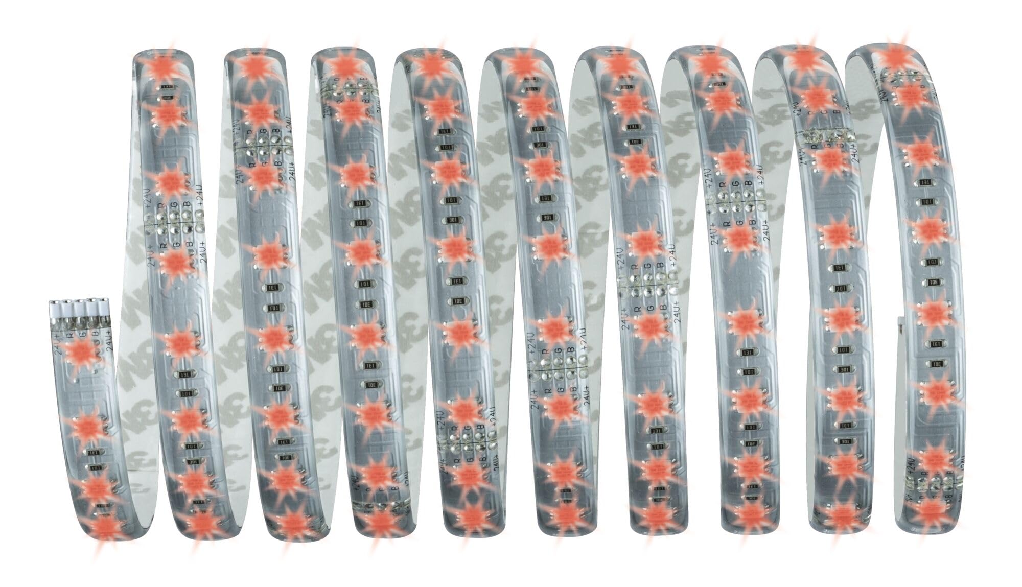 Paulmann 70673 MaxLED RGB Basic Set 3 m LED Strip Coated LED Strip with Colour-Change Function Lighting Strip incl. Remote Control Light Strip