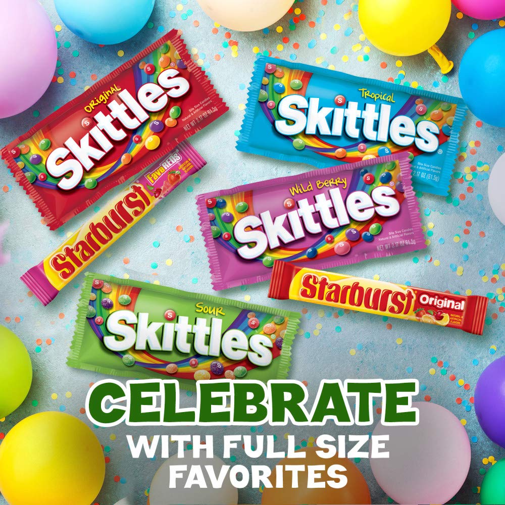 SKITTLES & STARBURST Candy Full Size Variety Mix 62.79-Ounce 30-Count Box : Grocery & Gourmet Food