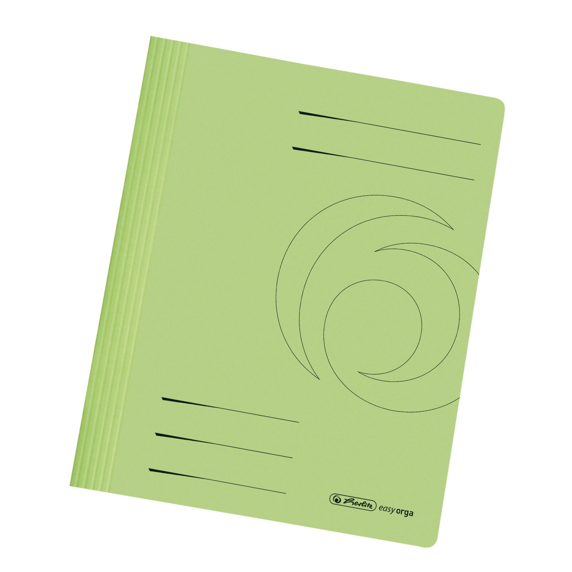 Herlitz A4 Manilla Folded Flat File - LightGreen (Pack of 10)